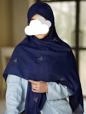 روسری کریشه گلدوزی پاپیون