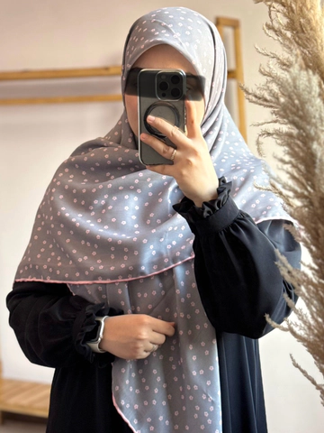 روسری طوسی صورتی بلوم