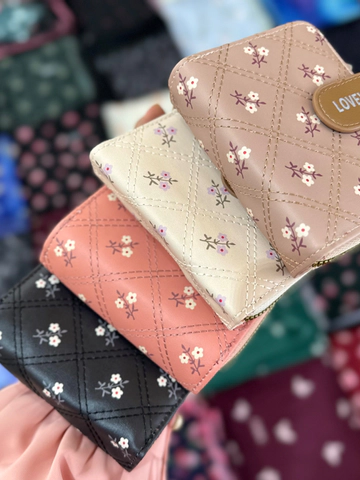 کیف پول جاکارتی گل گلی