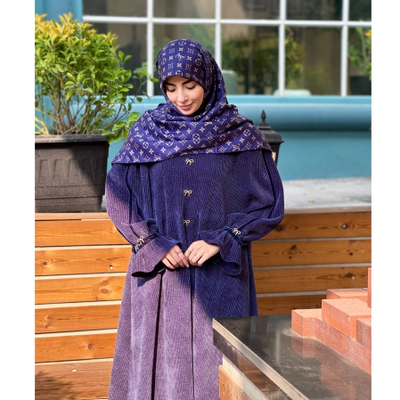 عبای لمزور پاپیون سورمه ای