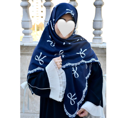 روسری پاپیونی سورمه ای