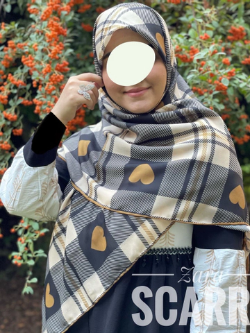 روسری نسکافه ای قلبی