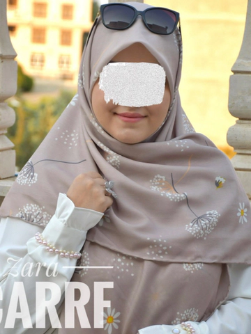 روسری قاصدک خاکی