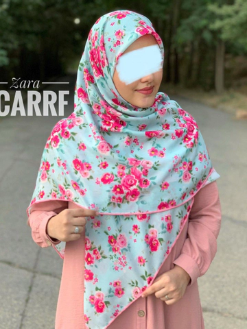 روسری آبی گلگلی