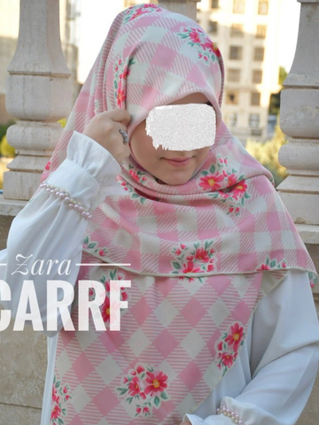 روسری چهارخانه گلی