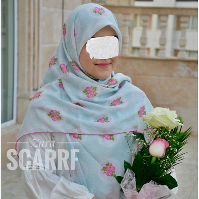 روسری طوسی ناز