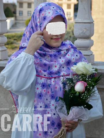 روسری بابونه یاسی