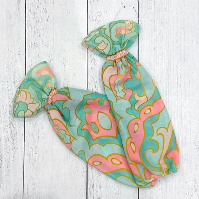 ساقدست آستین کشی فیروزه ای