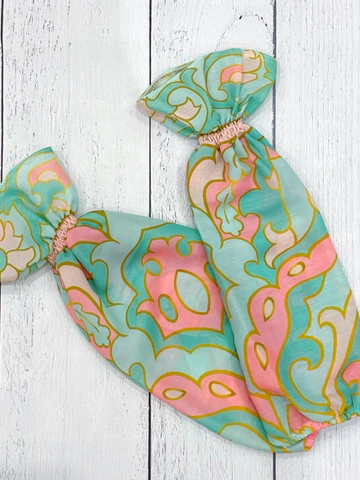 ساقدست آستین کشی فیروزه ای