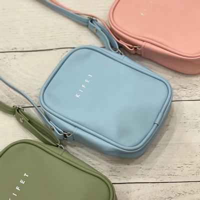 کیف ساده آبی پاستلی