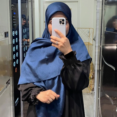 روسری ابریشم ترک سورمه ای