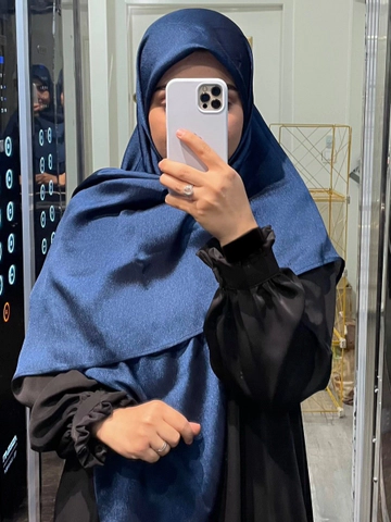 روسری ابریشم ترک سورمه ای