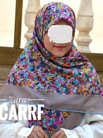 روسری خاکی شلوغ