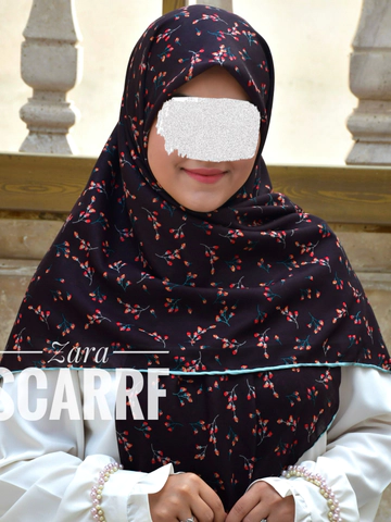 روسری قهوه ای تیره گلریز