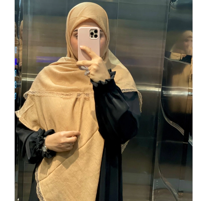 روسری نسکافه ای روشن اکلیلی