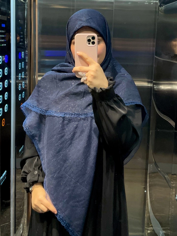 روسری سورمه ای اکلیلی