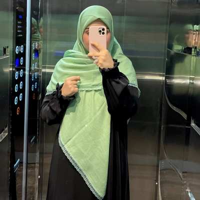 روسری سبزپاستلی اکلیلی