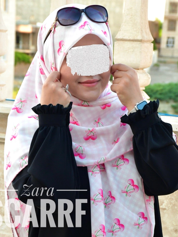 روسری آلبالو صورتی