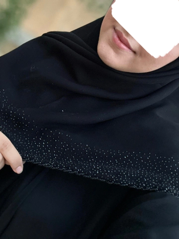 روسری مزونی کریشه (ملیله و نگین مشکی)