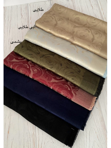 روسری ژاکارد لمه طرح گل رز